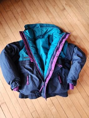 Vintage Columbia Mens 3 In 1 Radial Sleeve Ski Puffer Jacket